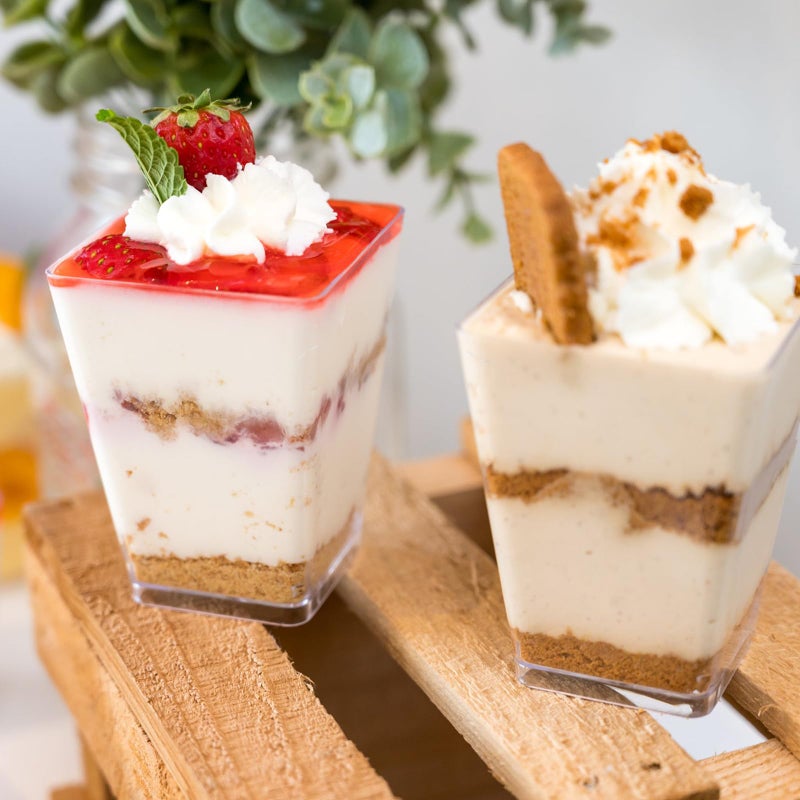 YOIYINI 30 Pack 5oz Dessert Cups with Lids and Spoons,Yogurt Parfait Cup with Lids,Plastic Dessert Containers with Lid,Mini Parfait Shooter Cups for Pudding,Yogurt,Appetizer,Ice Cream - Image 5