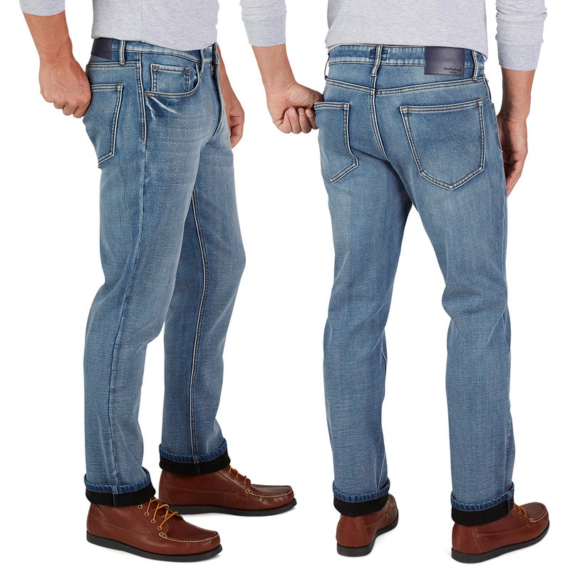 Weatherproof Vintage Fleece Lined Jeans Men - Regular Fit | Soft & Warm, Cold Weather Insulated Fleece Winter Pants for Men - Image 2