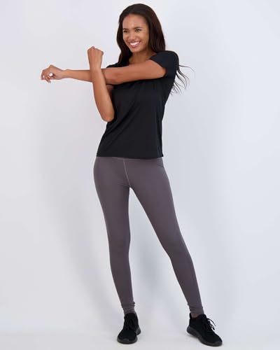REALESSENTIALS Real Essentials 5 Pack: Women's Dry Fit Short Sleeve V Neck Workout Top - Fitness Pilates Gym Athletic Yoga T-Shirt (Plus Available), Set 5, XXL - Image 5