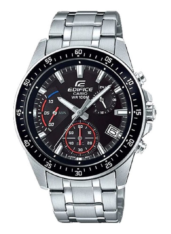 Casio Men Watch Edifice Standard Chronograph Analog Black Dial Stainless Steel Band EFV-540D-1AVUD - Image 1