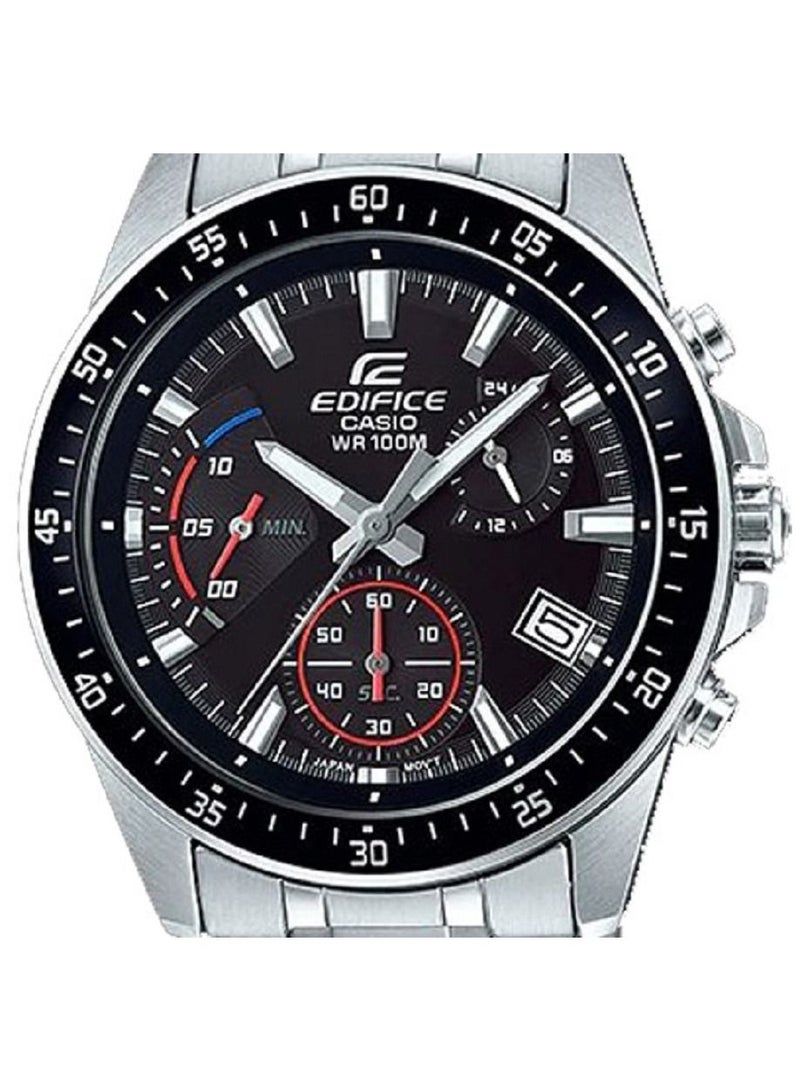 Casio Men Watch Edifice Standard Chronograph Analog Black Dial Stainless Steel Band EFV-540D-1AVUD - Image 3