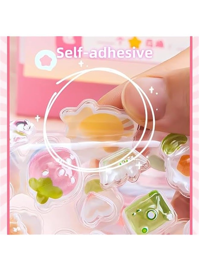 3D Stickers for Kids Puffy Stickers, 4 Sheets 200+ Kawaii Resin Decorative Stickers for Phone Case, Notebook, Scrapbooking - Image 4