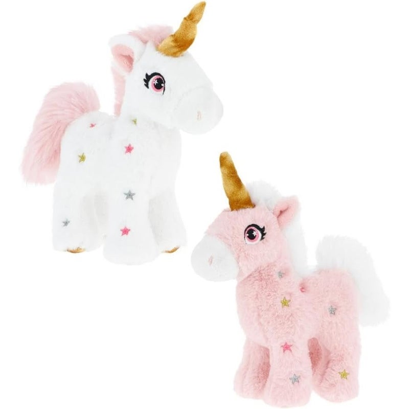 Keel Toys - Keeleco Standing Pink Unicorn 16 cm Soft Toys 2 Assorted (One will Sent) - SE3063