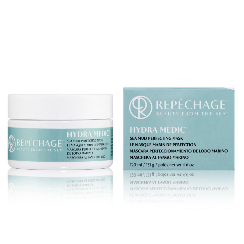 Repechage Sea Mud Mask for Women and Men 4 fl oz Deep Exfoliating Pore Cleanser for Dry Oily Blemish Prone Face and Skin Enhance Brighten Tone and Clarity Acne Facial Treatment