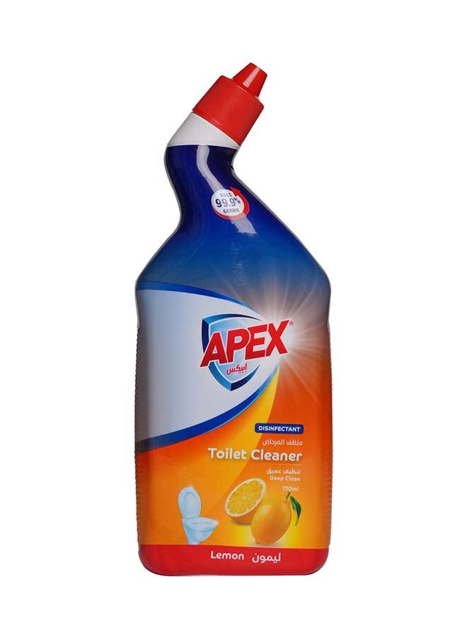 APEX منظف المرحاض أبكس بالليمون 750 مل مطهر لتنظيف عميق للمرحاض يزيل البقع الصعبة برائحة الحمضيات المنعشة 750 مل - Image 1