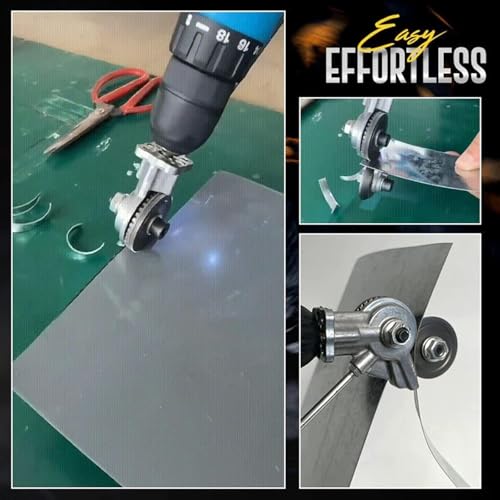 VENEKETY 2023 New Electric Drill Plate Cutter Drill Attachment Drill Double Headed Sheet Metal Nibbler Cutter for Cutting Plates Hard Materials - Image 2