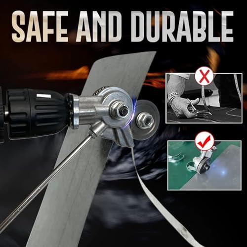 VENEKETY 2023 New Electric Drill Plate Cutter Drill Attachment Drill Double Headed Sheet Metal Nibbler Cutter for Cutting Plates Hard Materials - Image 4