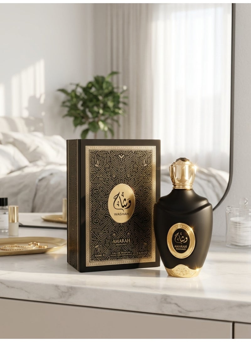 AMARAH Perfumes Wishah Eau De Parfum 100ml Unisex Luxury Oriental Woody Herbal Fragrance Long Lasting Perfume with Incense Oud Roasted Coffee Green Herbal Notes Premium Everyday Signature Scent Gift for Men and Women - Image 2