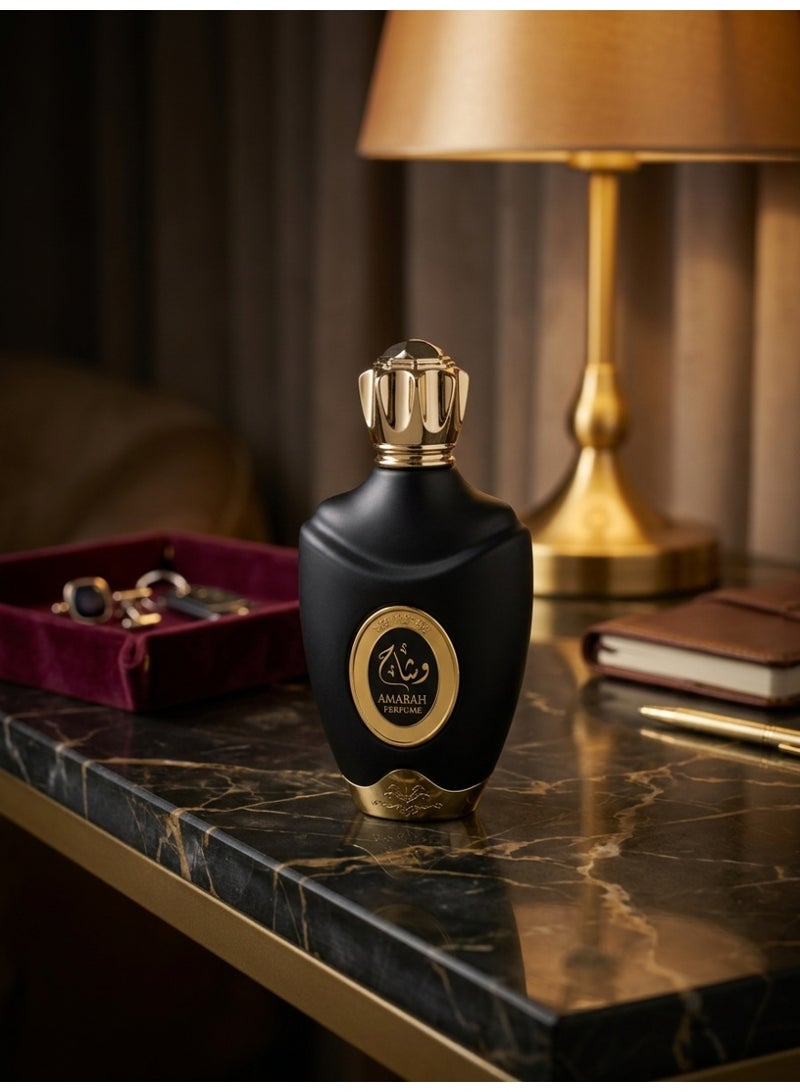 AMARAH Perfumes Wishah Eau De Parfum 100ml Unisex Luxury Oriental Woody Herbal Fragrance Long Lasting Perfume with Incense Oud Roasted Coffee Green Herbal Notes Premium Everyday Signature Scent Gift for Men and Women - Image 3