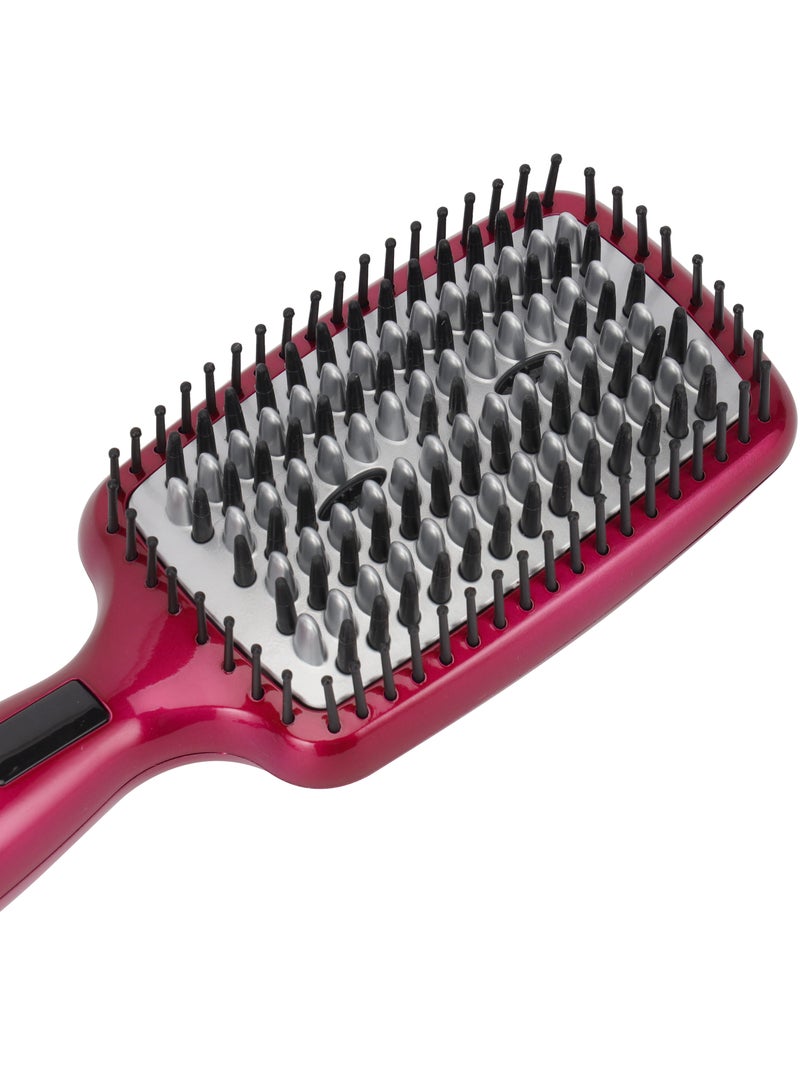 Olsenmark Digital Hair Straightener Brush 50W OMH4103, LCD Display, Smooth and Easy To Use Design, Ceramic Coated Plate, 60 minutes Auto Shut Off purple - Image 5