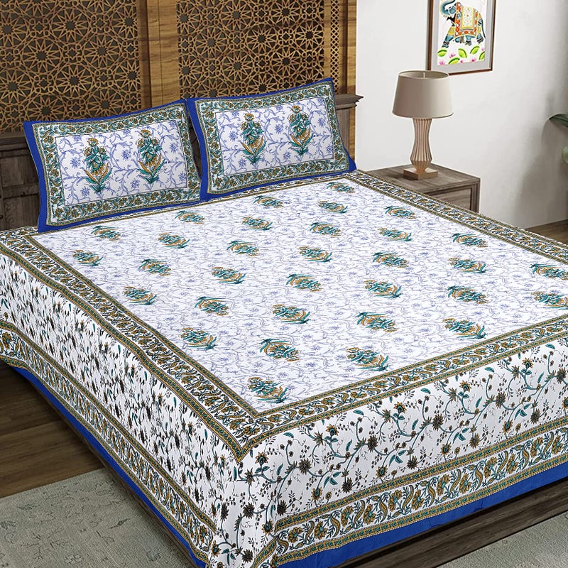 WESTLYN مفرش سرير كينغ بحجم 300 TC قطن مطبوع يدويًا من WESTLYN، متعدد الألوان 29 - Image 1