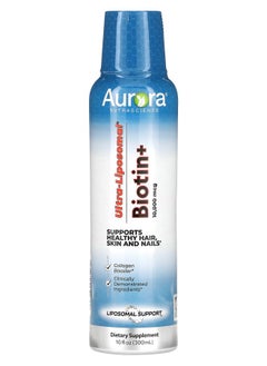 Aurora Nutrascience Ultra-Liposomal Biotin+ 10000 mcg 10 fl oz (300 ml) (5000 mcg per Tsp) 