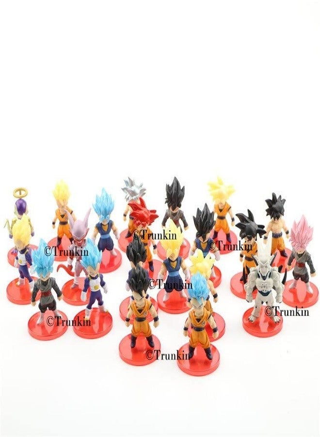 Trunkin DBZ 21 Pcs Set B Anime Figure Son Goku GohanVegeta Frieza Vegeto Trunks Piccolo Figurine Collectible Anime Weeb PVC Collection Model Figures - Image 3