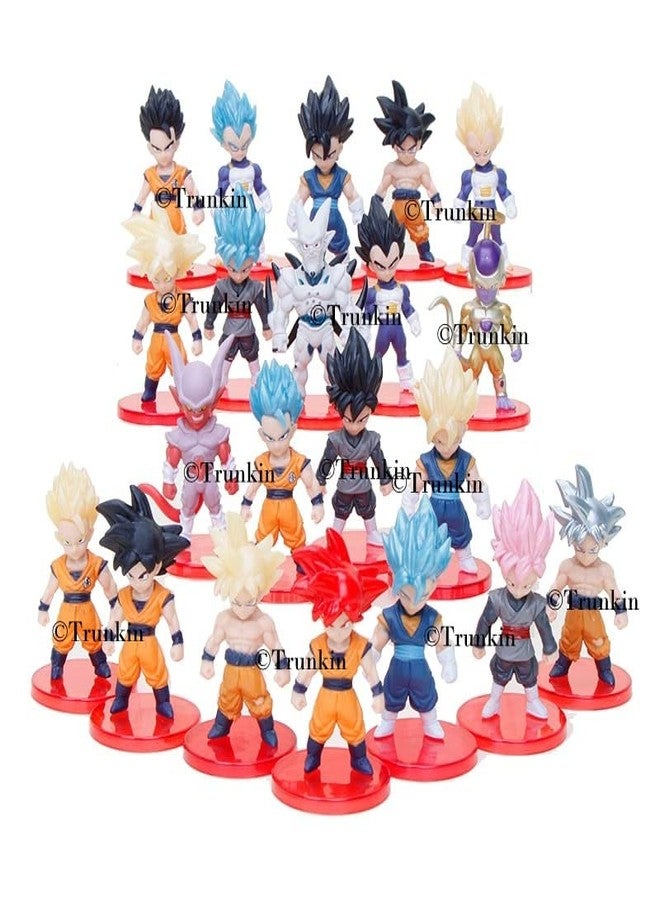 Trunkin DBZ 21 Pcs Set B Anime Figure Son Goku GohanVegeta Frieza Vegeto Trunks Piccolo Figurine Collectible Anime Weeb PVC Collection Model Figures - Image 2
