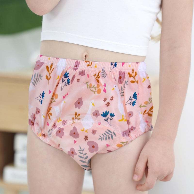 Max Shape Potty Training Pants Girls 2T,3T,4T,Toddler Training Underwear for Baby Girls 4 Pack Orange 2T - Image 5