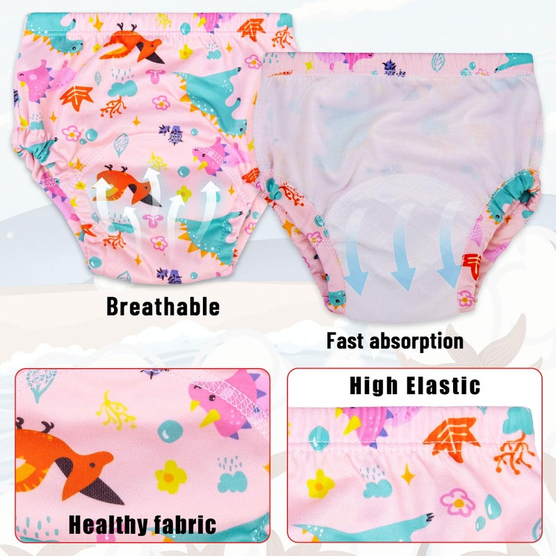 Max Shape Potty Training Pants Girls 2T,3T,4T,Toddler Training Underwear for Baby Girls 4 Pack Orange 2T - Image 4