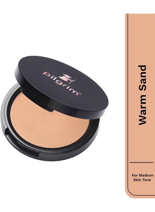 بيلجريم بودرة مضغوطة بلمسة نهائية مطفية بلون رملي دافئ، مناسبة لجميع أنواع البشرة، 70 جرام. - Image 1