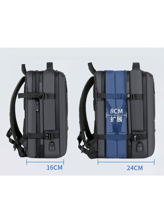 حقيبة ظهر متعددة الوظائف للرجال مقاومة للماء مع شحن USB لحاسوب محمول 17 بوصة - Image 4