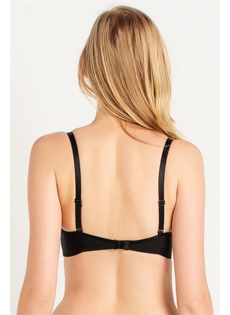 Magic Form - 2050 Women's Black Plain Fabric Water Filled Maximizer Bra - Image 1