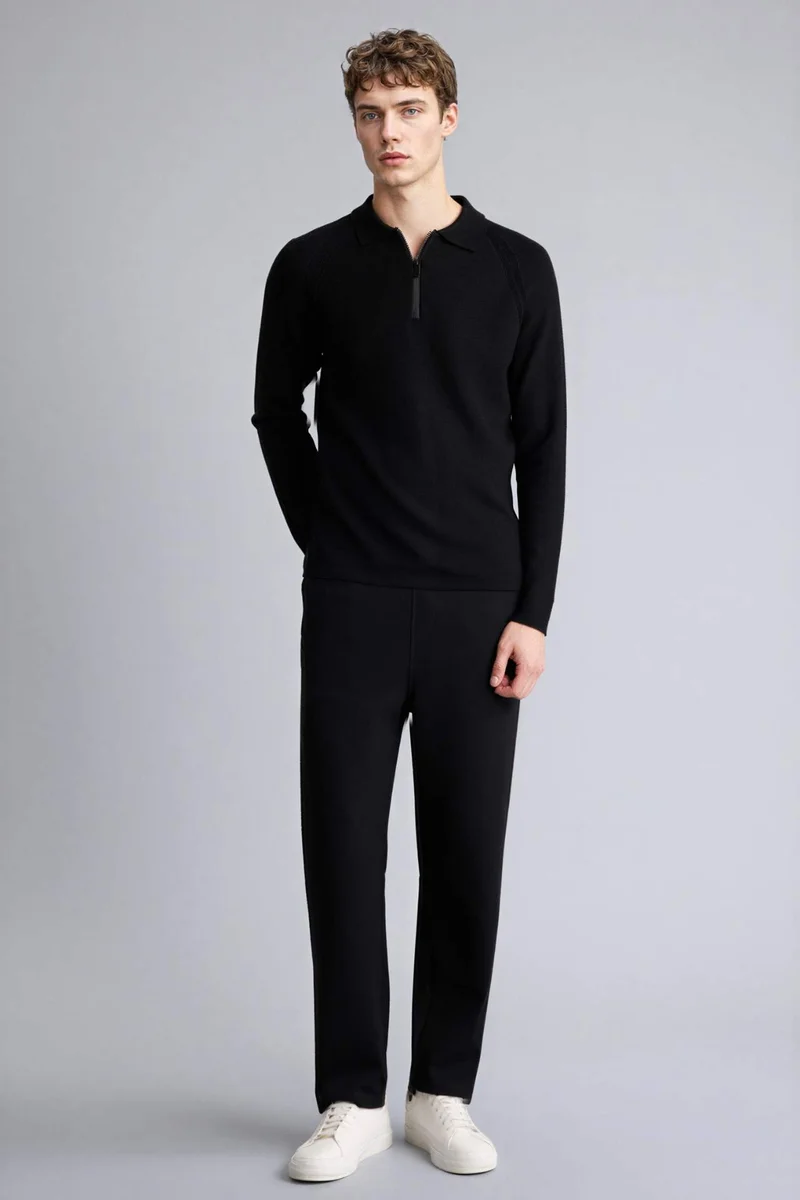 Relax Fit Elastic Waist Sweatpants