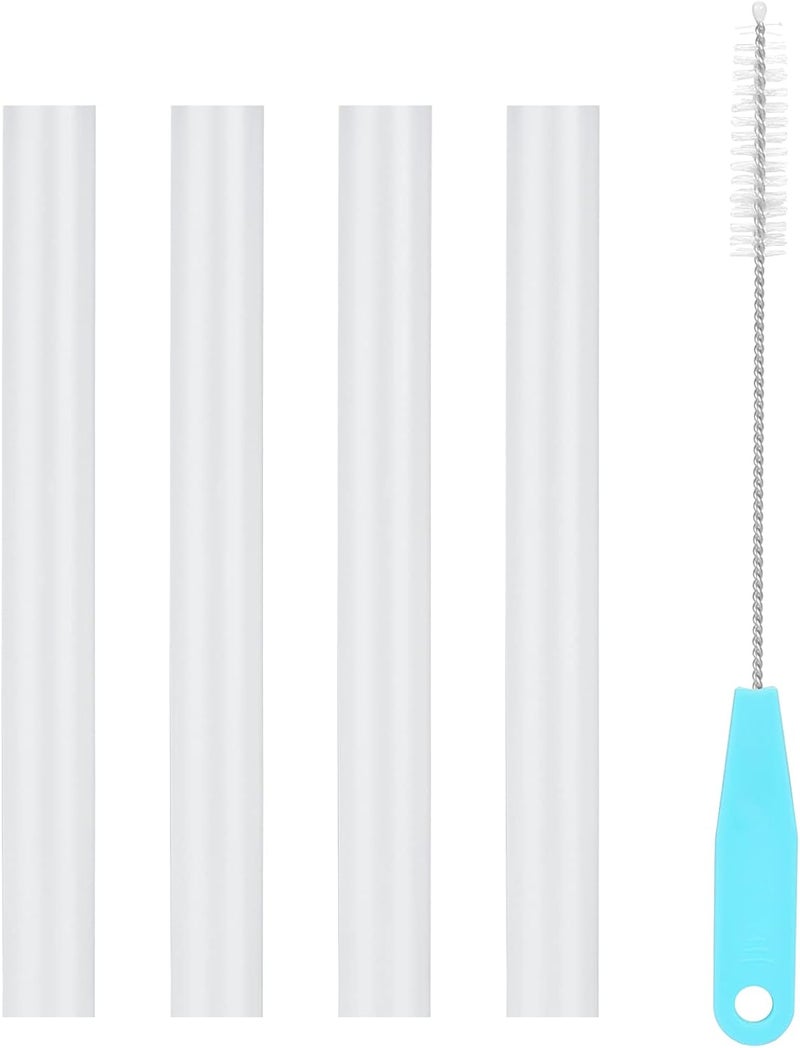 CampTek Straws Replacement for CamelBak eddy14 oz Kids Water BottleCamelBak Eddy Straw ReplacementsAccessories Set Include 4 BPAFREE Straws and 1 Straw Cleaning Brush14OZ - Image 1