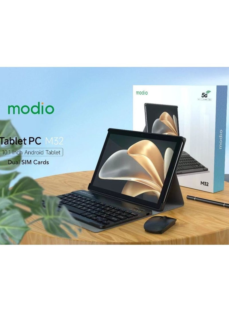 موديو كمبيوتر لوحي M32 5G يعمل بنظام Android مقاس 10.1 بوصة وذاكرة وصول عشوائي 8 جيجا بايت وذاكرة قراءة فقط 512 جيجا بايت وشريحتين ولوحة مفاتيح وماوس لاسلكيين بقدرة 6000 مللي أمبير في الساعة - Image 2