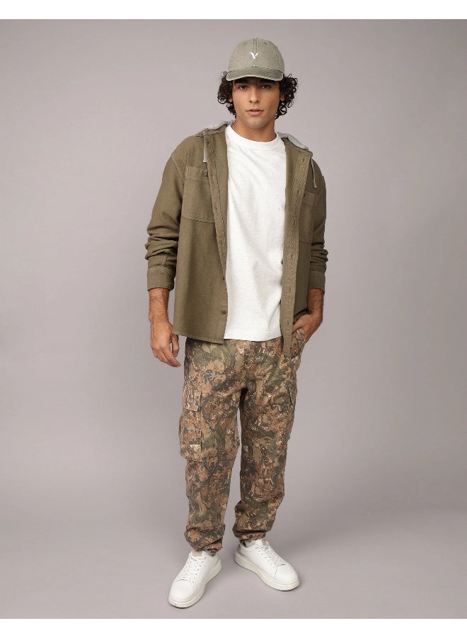American Eagle قميص فلانيل بغطاء رأس AE - Image 1