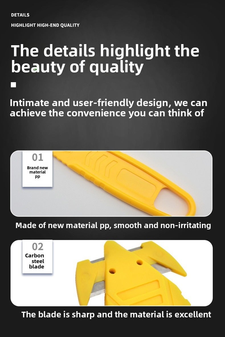 Parcel Opener Utility Knife Box Opener Box Cutter with Safety - Image 3