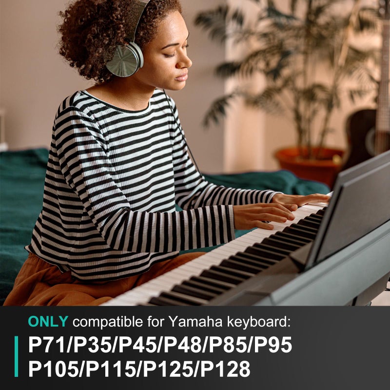 penypeal L85 Keyboard Stand for Adult Compatible for Yamaha P71//P45/P-125/P-128/P35Keyboard, Wooden, Black - Image 2