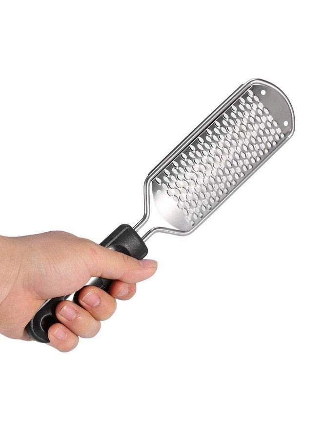 TOPINCN Foot Grater, 2 Stainless Steel Foot File Foot Care Pedicure Metal Surface Tool For Salon(Black) - Image 5