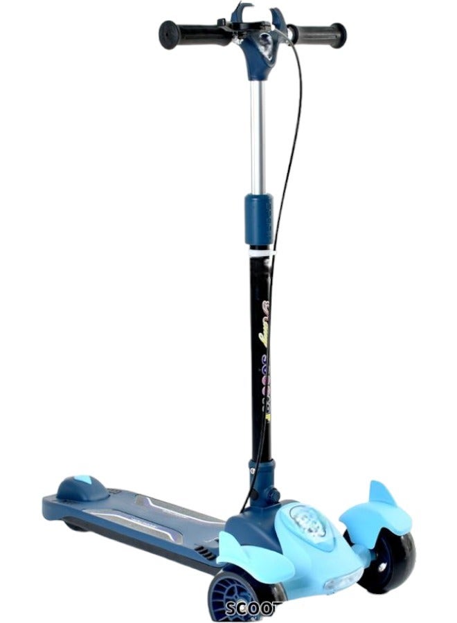 Toy Box 3-Wheel Folding And Adjustable Kick Scooter With Comfortable Grip Handles 