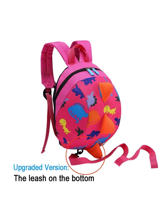 DB Dinosaur Toddler Mini Backpack with Leash, Children Kids Baby Harness Bookbag (Rose Pink) - Image 1
