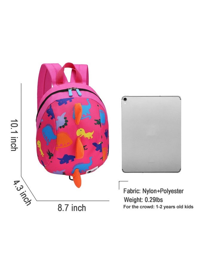 DB Dinosaur Toddler Mini Backpack with Leash, Children Kids Baby Harness Bookbag (Rose Pink) - Image 2