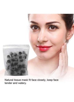 ZJchao Disposable Facial Mask 100Pcs Diy Facial Mask Bamboo Charcoal Fiber Compressed Sheets Mask Individually Wrapped Mask Paper For Skin Care  - Image 5