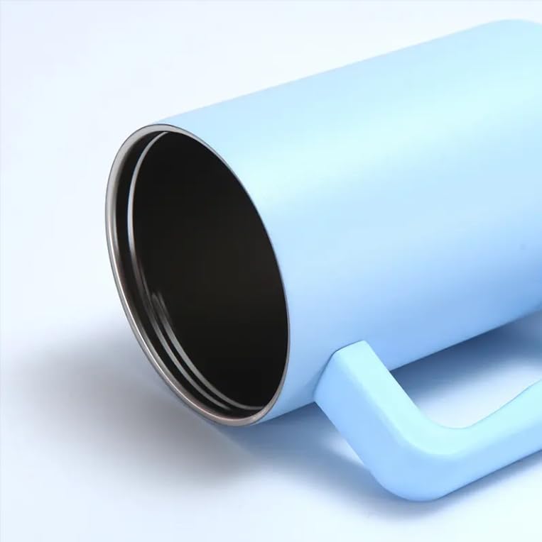 VDNSI Stainless Steel Insulated Vacuum Tumbler Double Insulated Tumblers for Hot & Cold Drink with 100% Leakproof Tumbler with Handle & Reusable Straw Sipper 1200ml (Sky Blue) - Image 3