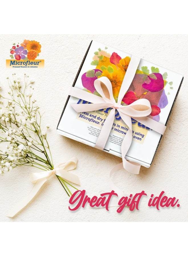 Microfleur Microfleur Max Art Flower Presser Kit  Quick  Easy Pressing with Washable Cloth Vibrant Color Retention Fits Most Microwaves 9 23 cm  - Image 2