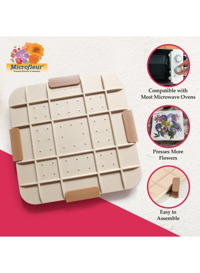 Microfleur Microfleur Max Art Flower Presser Kit  Quick  Easy Pressing with Washable Cloth Vibrant Color Retention Fits Most Microwaves 9 23 cm  - Image 4