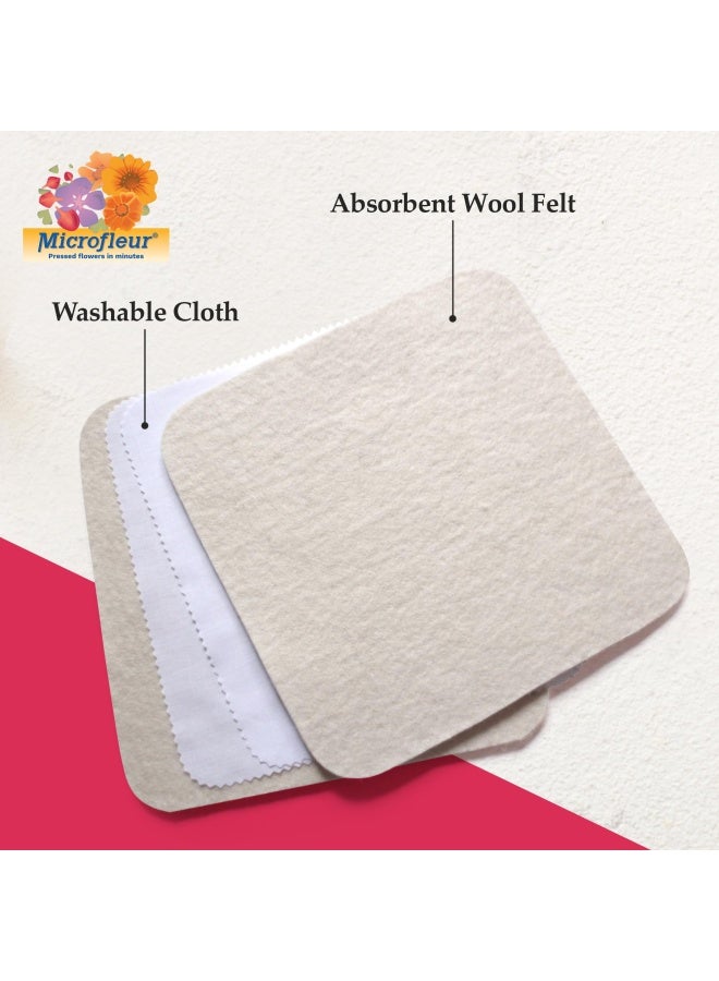 Microfleur Microfleur Max Art Flower Presser Kit  Quick  Easy Pressing with Washable Cloth Vibrant Color Retention Fits Most Microwaves 9 23 cm  - Image 3