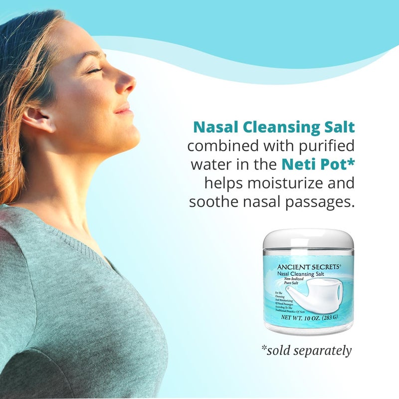 Ancient Secrets Nasal Cleansing Salt - 10 oz Jar (Pack of 3) - Non-Iodized Pure Salt for Nasal Hygiene - Image 5