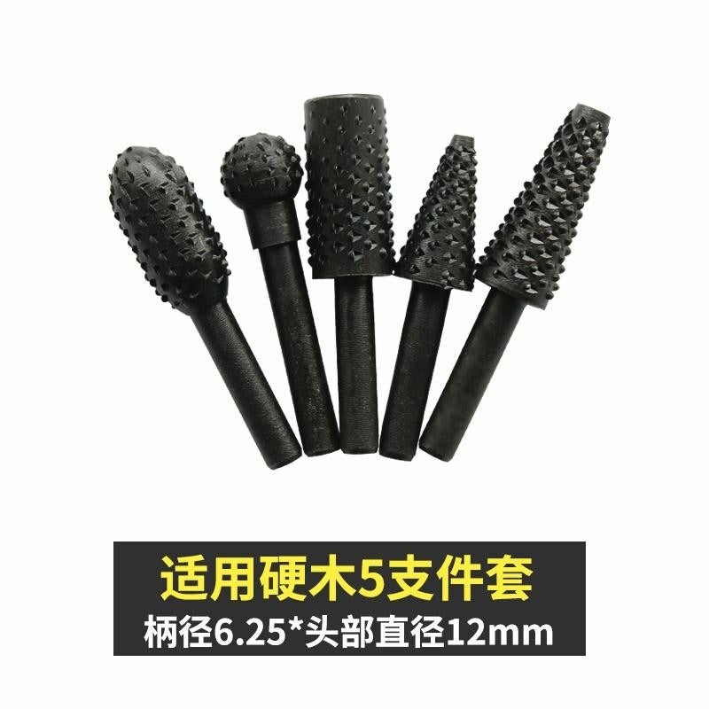 10-Piece Wood Carving Rotary Rasp Set, Woodworking Files & Grinding Heads, Assorted Shapes