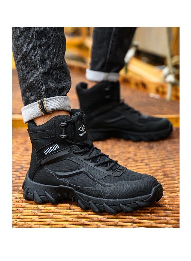 Dinggu Men's Safety Shoes Men's Boots Anti-smash Anti-puncture Working Shoes with Protection Breathable Work Shoes - Image 1