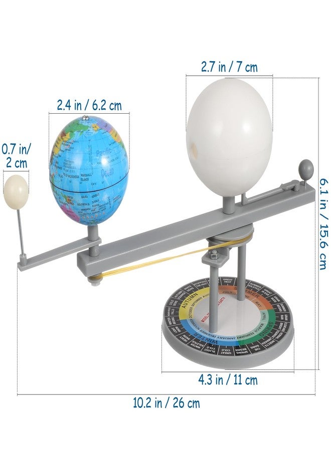 Vaguelly Sun Earth Moon Orbital Model Kids Educational Geography Model Astronomical Teaching Tool Moon Model Kid Toys Educational Illuminated Plastic Lunar Eclipse Taste to Rotate - Image 3