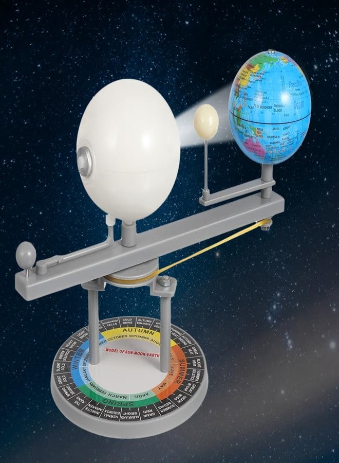 Vaguelly Sun Earth Moon Orbital Model Kids Educational Geography Model Astronomical Teaching Tool Moon Model Kid Toys Educational Illuminated Plastic Lunar Eclipse Taste to Rotate - Image 1