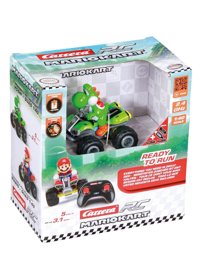 Carrera - Carrera RC 2.4GHz Mario Kart Yoshi Quad 1:40 Scale Remote Controlled Quad - Image 1