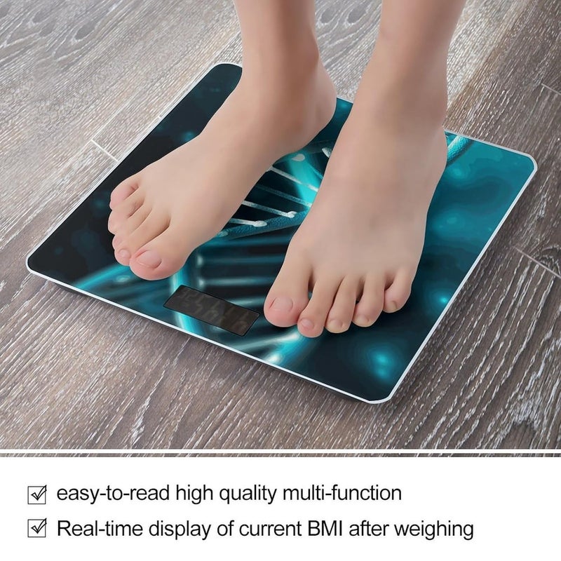 Science Gene Strand Weight Scale Household High Precision Digital Body Scale Cute Compact Slim Bathroom Scale Sleek Modern Personal Body Weighing Machine for Bedroom Kitchen and Bathroom - Image 5