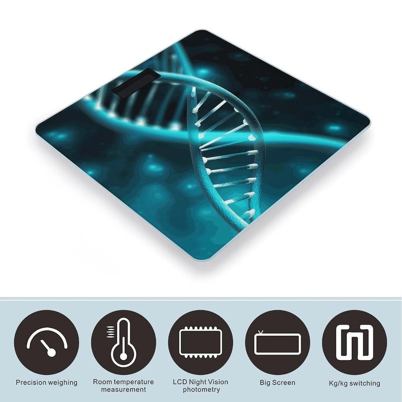 Science Gene Strand Weight Scale Household High Precision Digital Body Scale Cute Compact Slim Bathroom Scale Sleek Modern Personal Body Weighing Machine for Bedroom Kitchen and Bathroom - Image 3