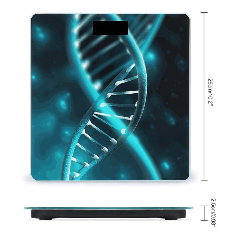Science Gene Strand Weight Scale Household High Precision Digital Body Scale Cute Compact Slim Bathroom Scale Sleek Modern Personal Body Weighing Machine for Bedroom Kitchen and Bathroom - Image 2