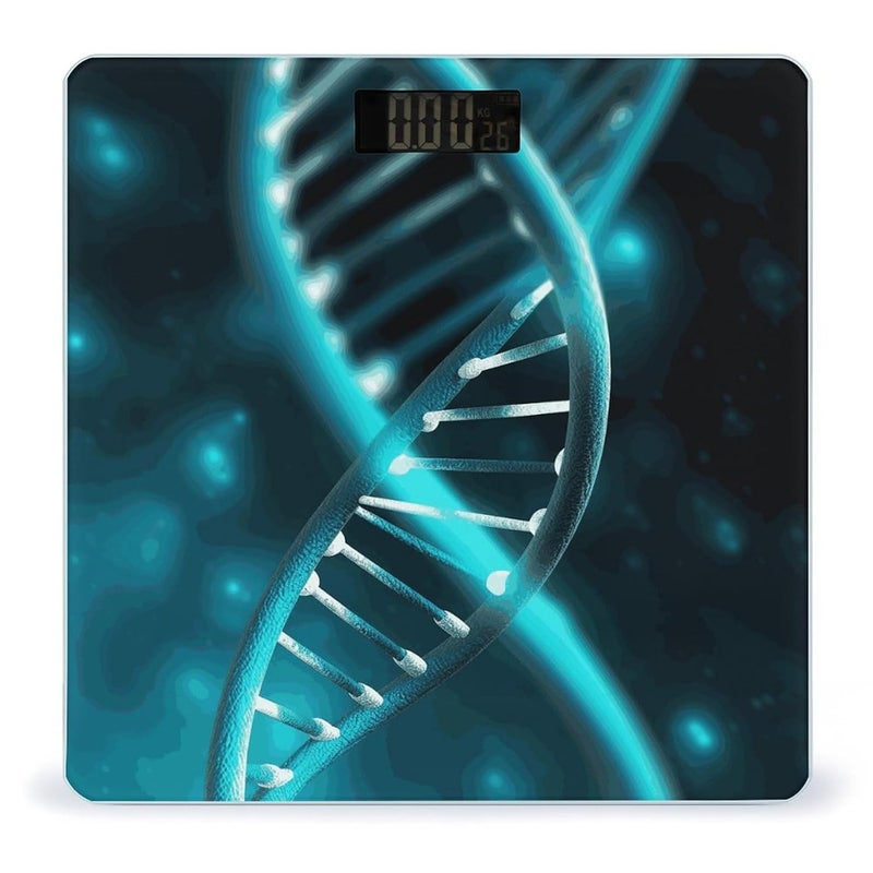 Science Gene Strand Weight Scale Household High Precision Digital Body Scale Cute Compact Slim Bathroom Scale Sleek Modern Personal Body Weighing Machine for Bedroom Kitchen and Bathroom - Image 1