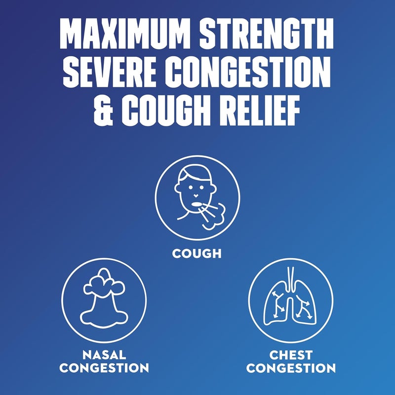 MUCINEX دواء كحة فاست ماكس للاحتقان الشديد قوة قصوى تخفيف الأعراض دواء بدون وصفة طبية دواء للبرد مثبط للسعال طارد للبلغم مزيل للاحتقان الأنفي 6 أونصة سائلة - Image 3
