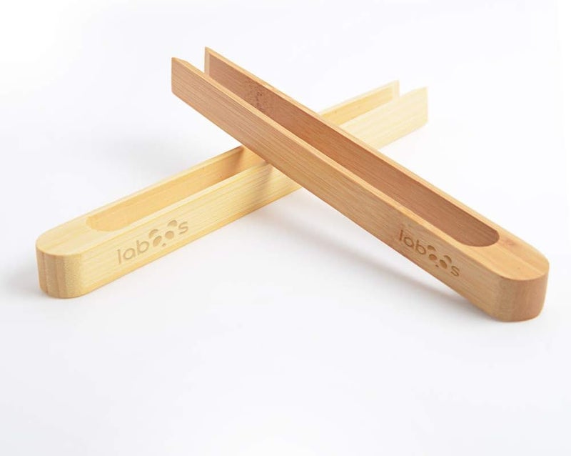 laboos Magnetic Bamboo Toaster Tongs: 100% Natural 8.7” Wood Kitchen Toast Tongs| Eco-Friendly, Space Saving Modern Kitchen Accessory for Home Restaurant | Set of 2 - Image 5